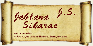 Jablana Šikarac vizit kartica
